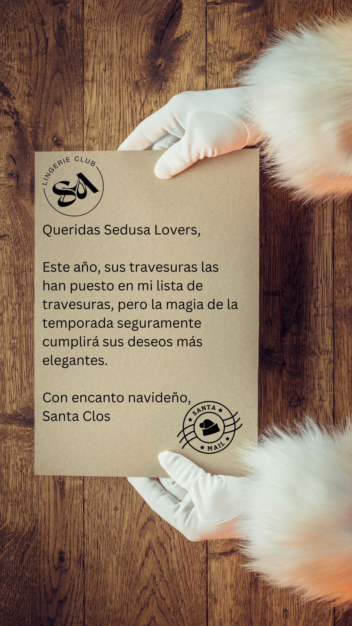 Queridas Sedusa Lovers, Este año, sus travesuras las han puesto en mi lista de travesuras, pero la magia de la temporada seguramente cumplirá sus deseos más elegantes. Con encanto navideño, Santa